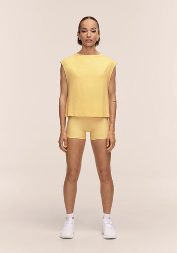 Casall Delight Boatneck Loose Tank canotta gialla Tencel