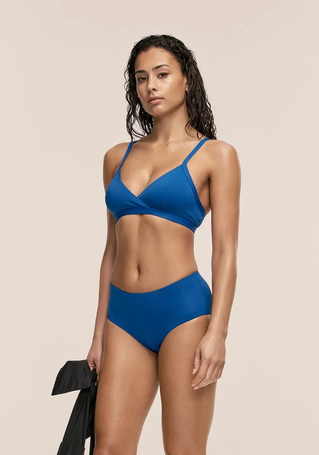Casall Overlap top bikini blu petrolio UV50+