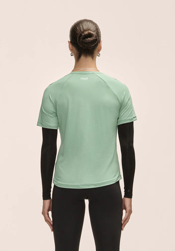 Casall Essential Tee t-shirt verde statue green tecnica