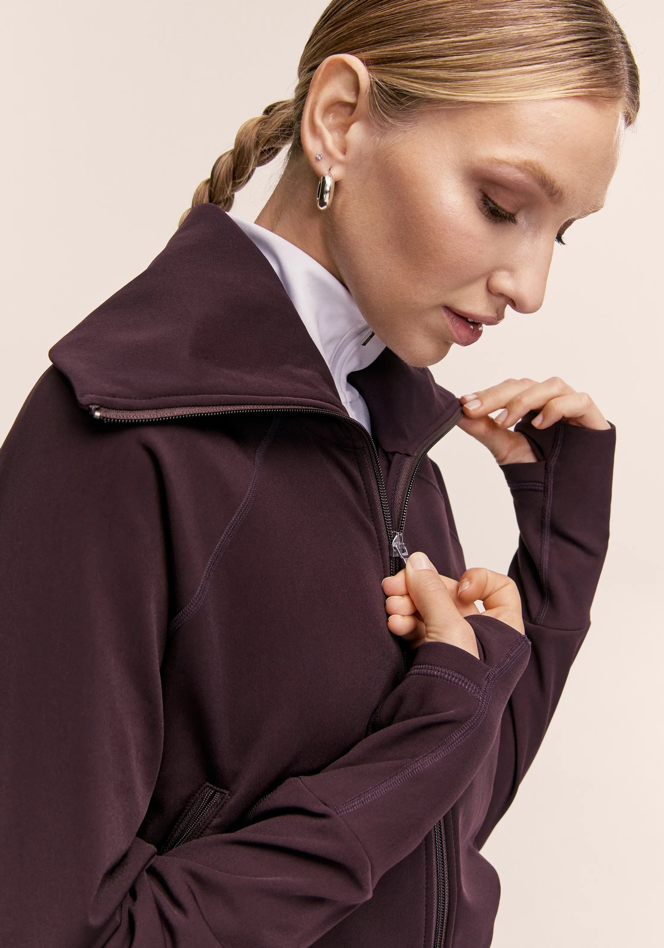 Casall Warm Training giacca allenamento dark cherry Moon termica