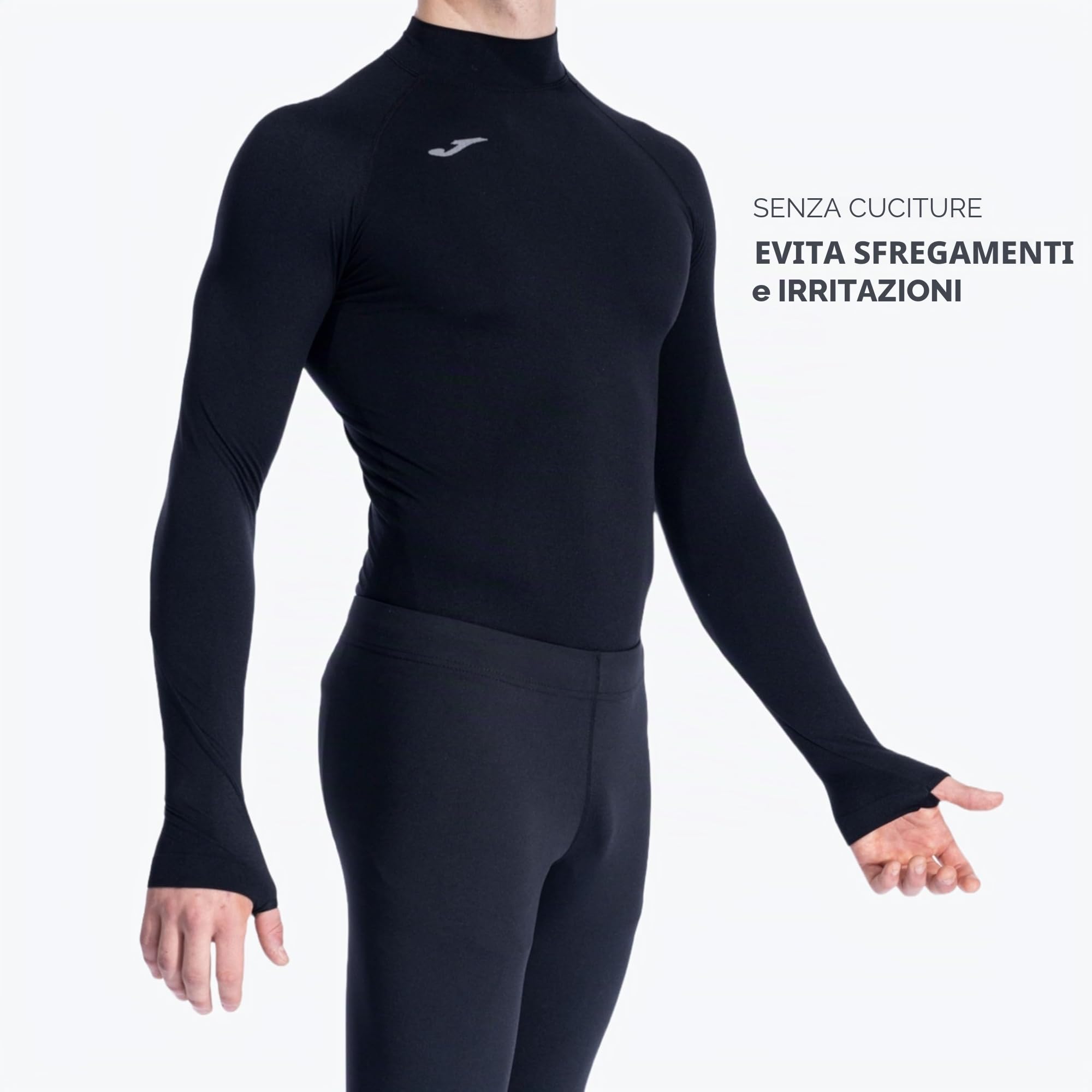 Joma Brama Maglia Termica Maniche Lunghe Nera