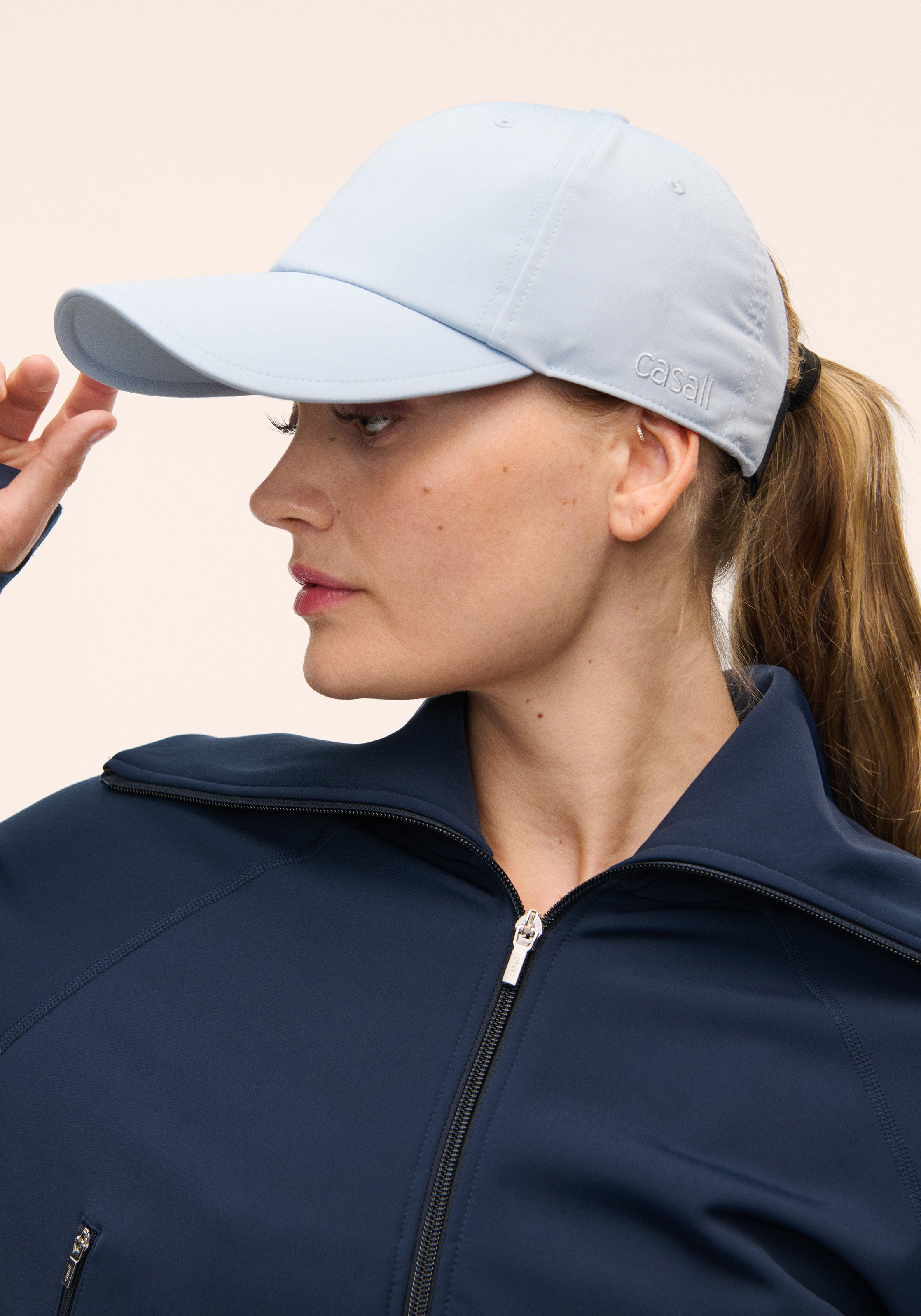 Casall Performance High Ponytail cappellino Aqua Glow running