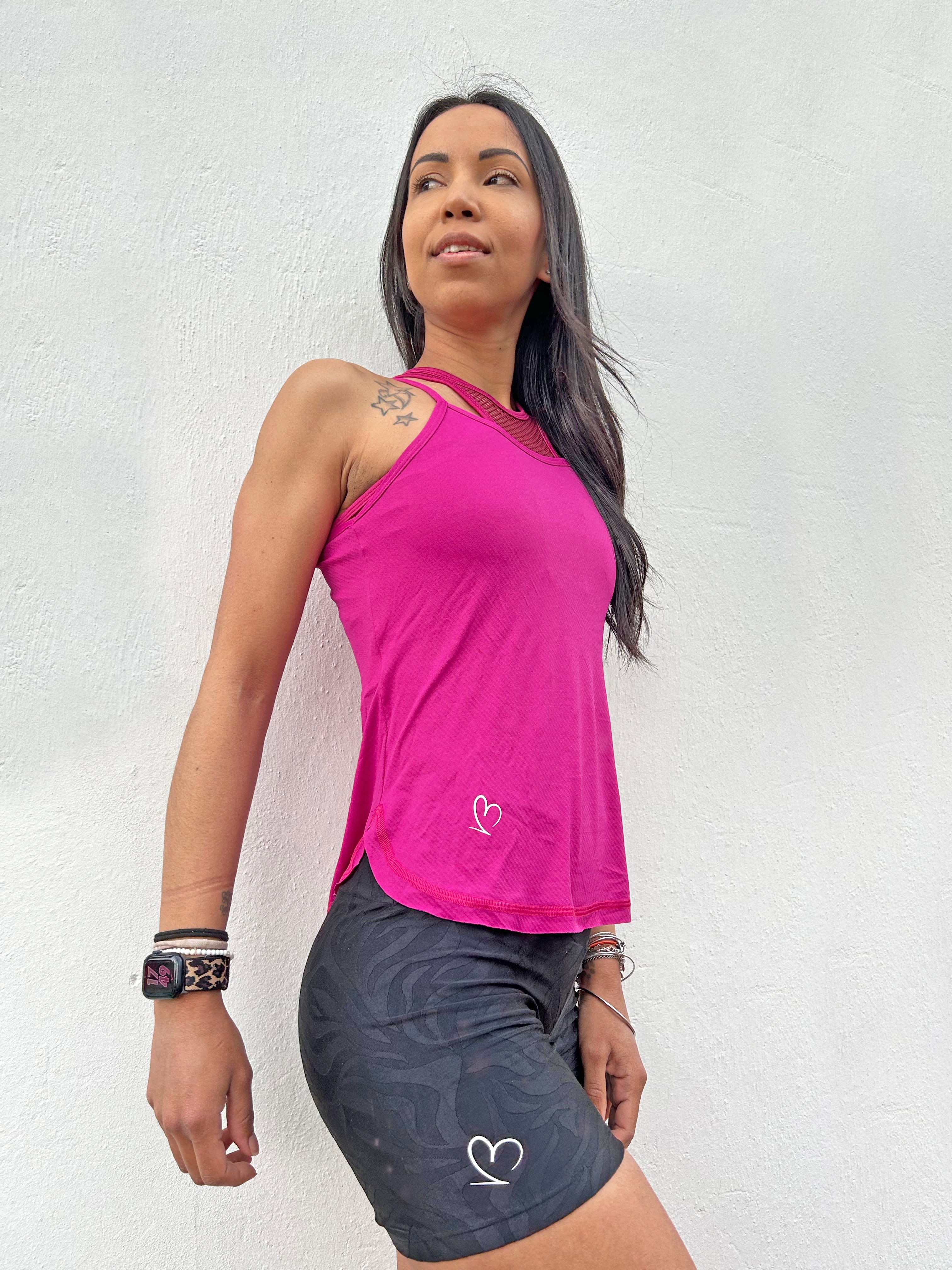 VB Canottiera Fucsia Supplex Senza Coppe