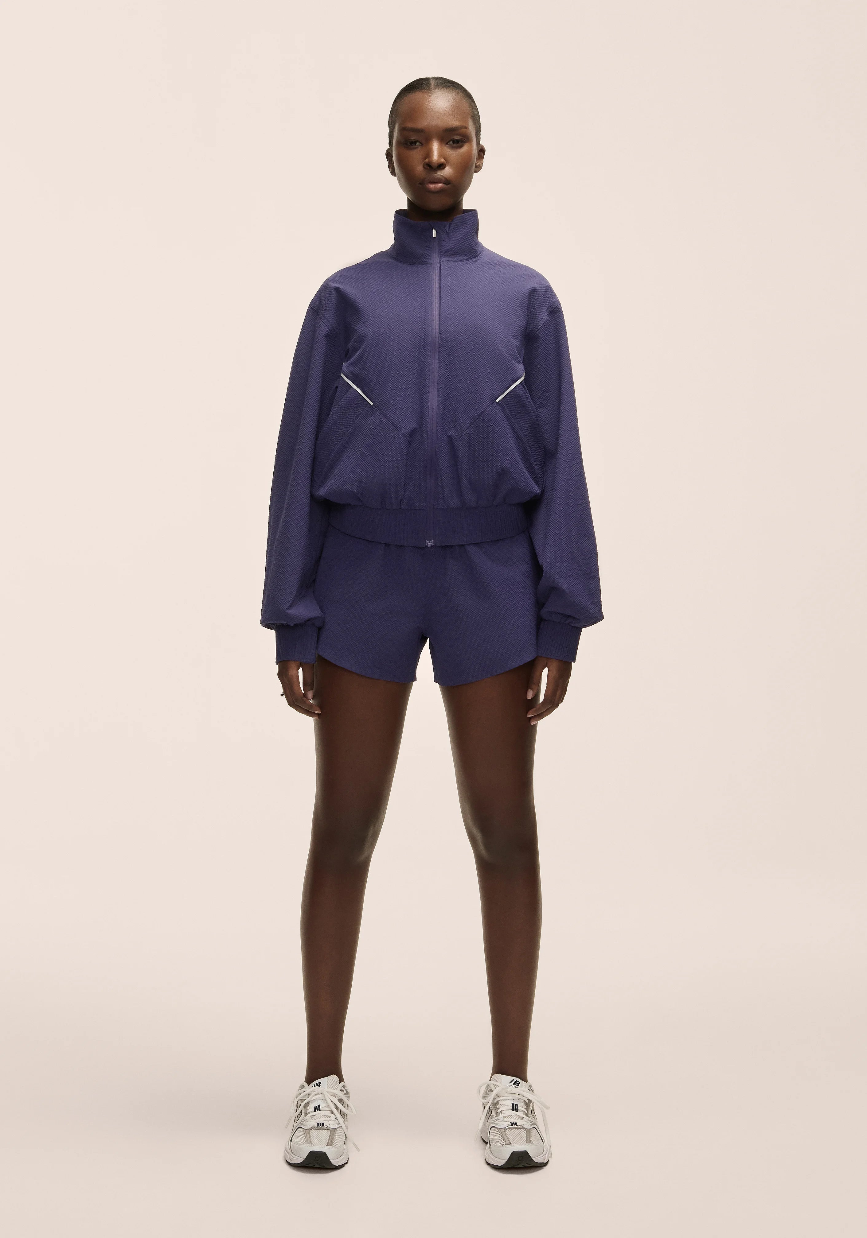 Casall Luna Textured Jacket giacca viola traspirante