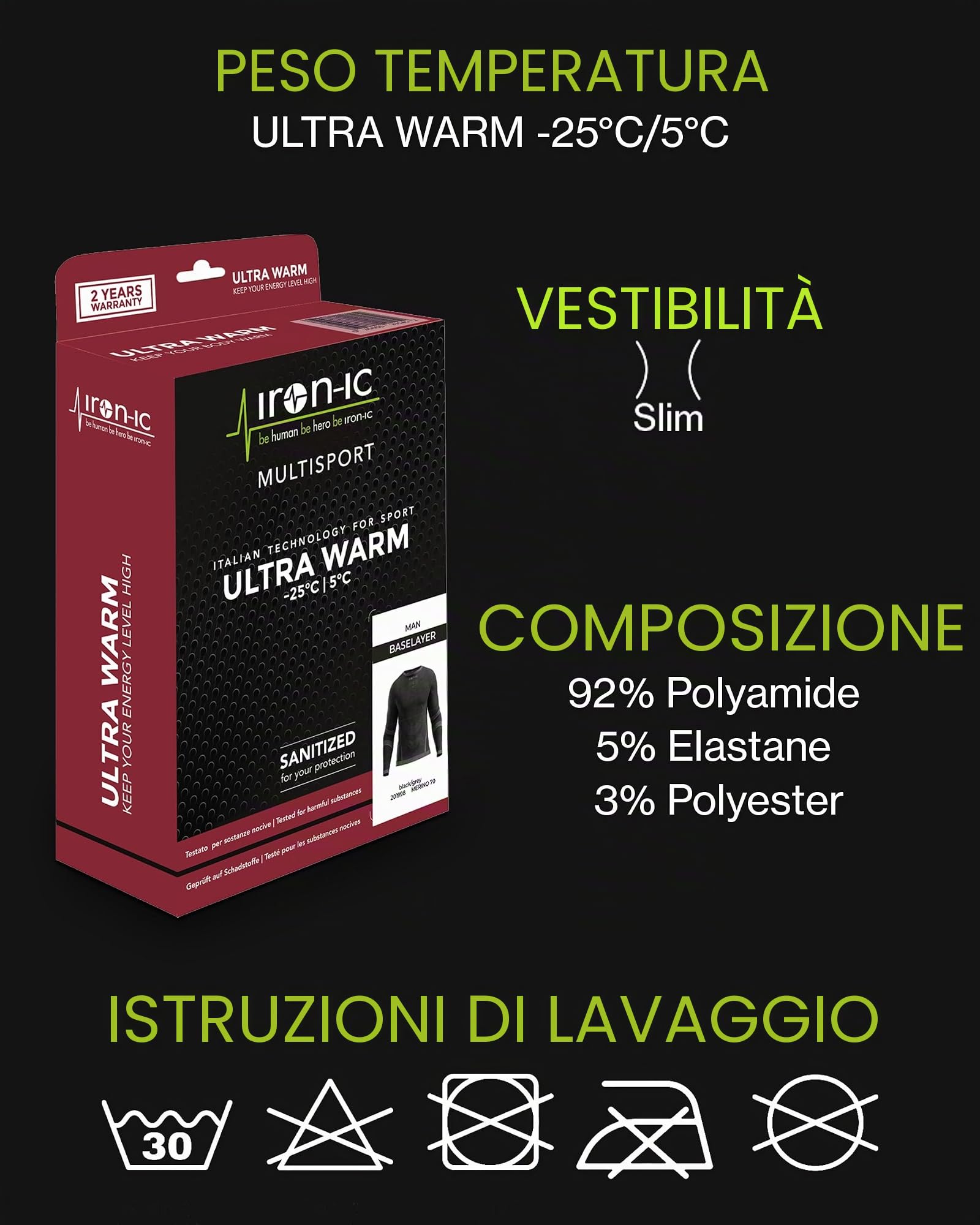 IRON-IC I-Soft 202000 maglia termica uomo maniche lunghe slim