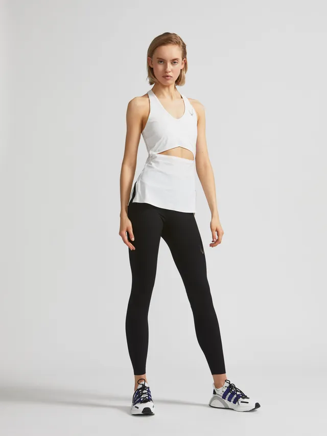 Lucas Hugh Aircut Tank canotta sportiva bianca con reggiseno