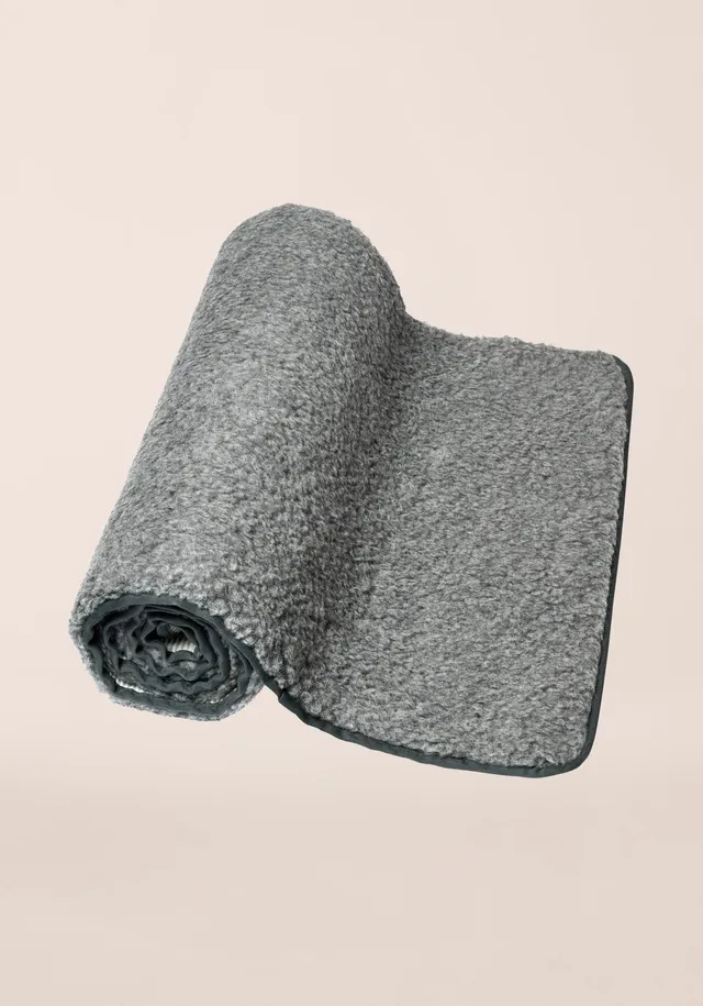 Casall Natural Wool tappetino yoga grigio scuro 200x75 cm