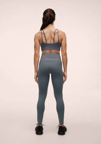 Casall Brace Rib High Waist Tights leggings blu vita alta