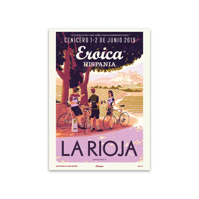 L'Eroica Hispania 2019 poster illustrazione ufficiale colori