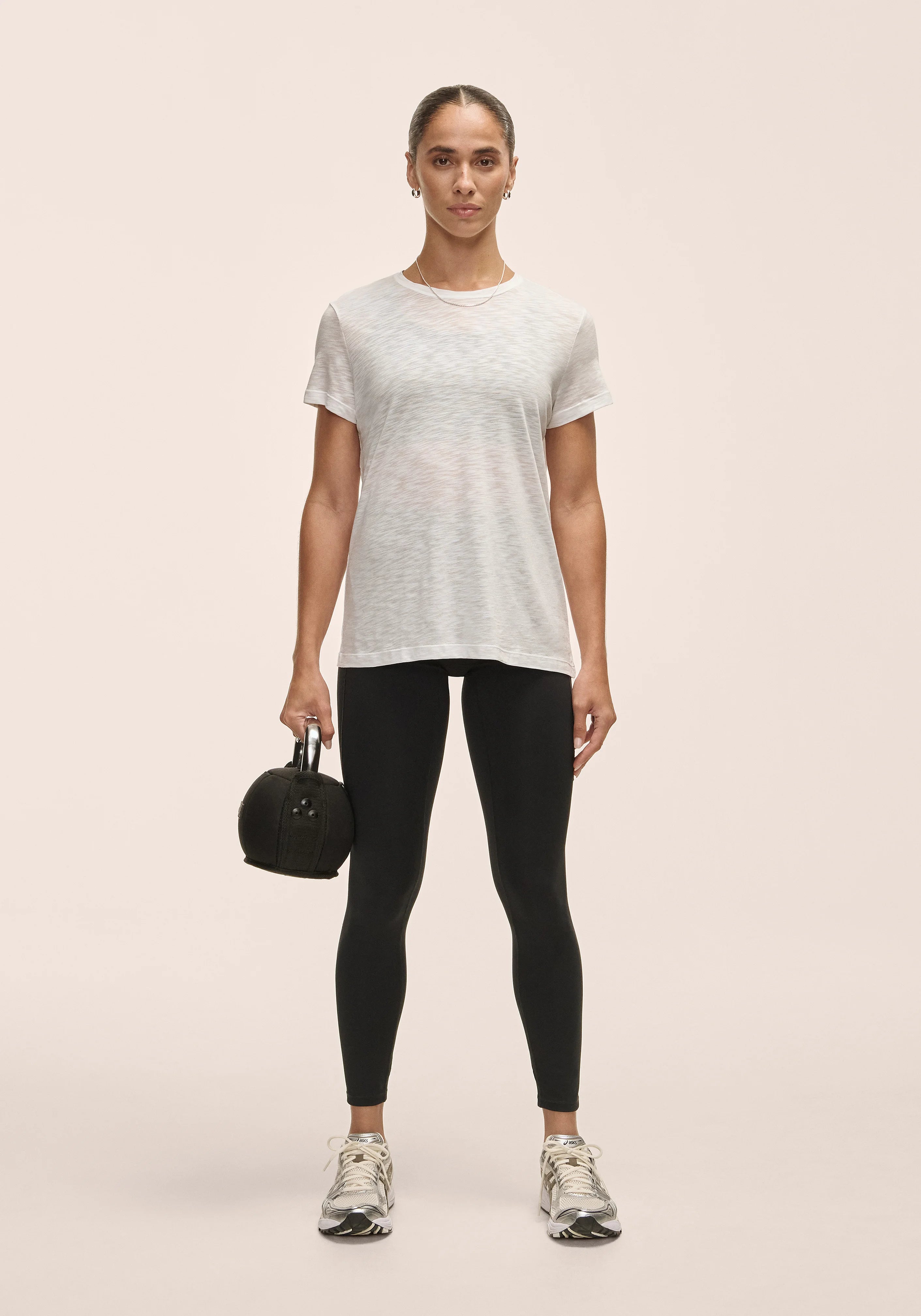 Casall Soft Texture Tee maglietta bianco Tencel