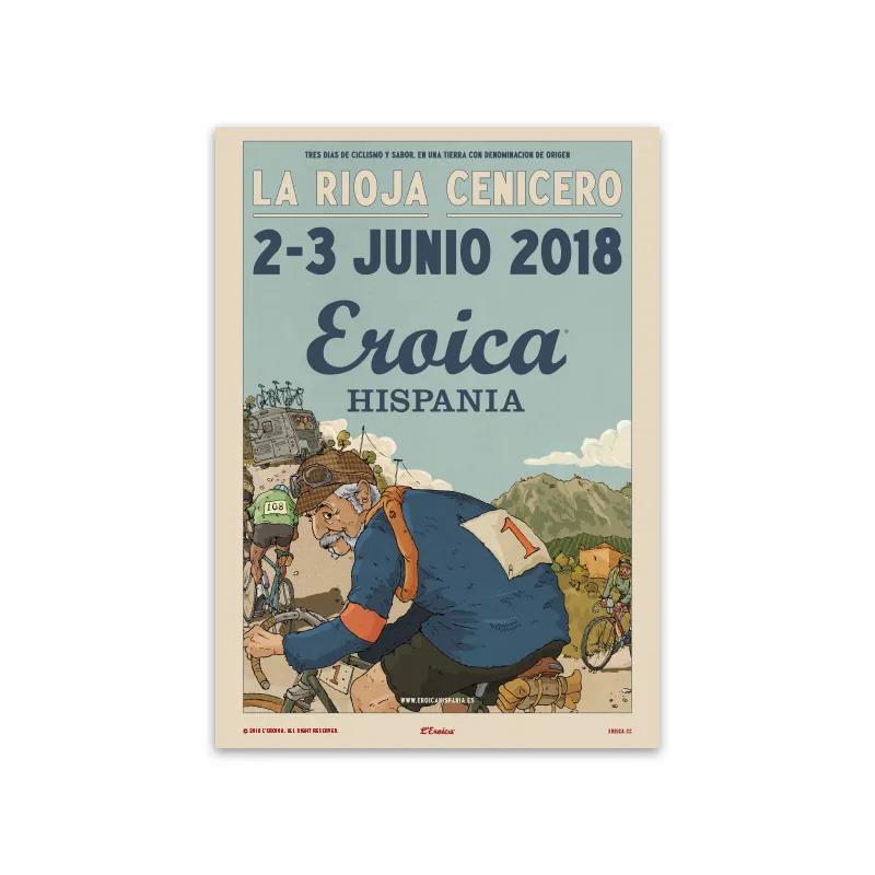 L'Eroica Hispania 2018 Poster Illustrazione Ufficiale