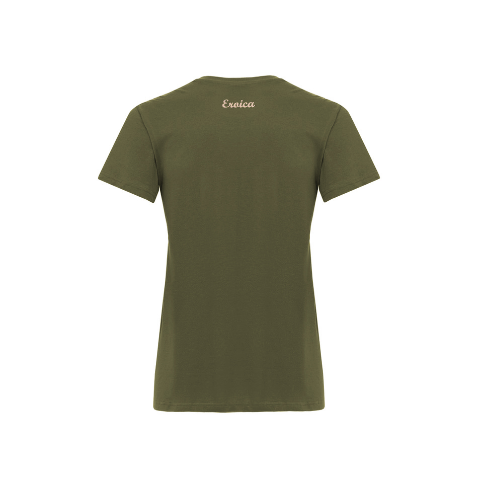 L'Eroica T-Shirt Cotone Verde Manica Corta
