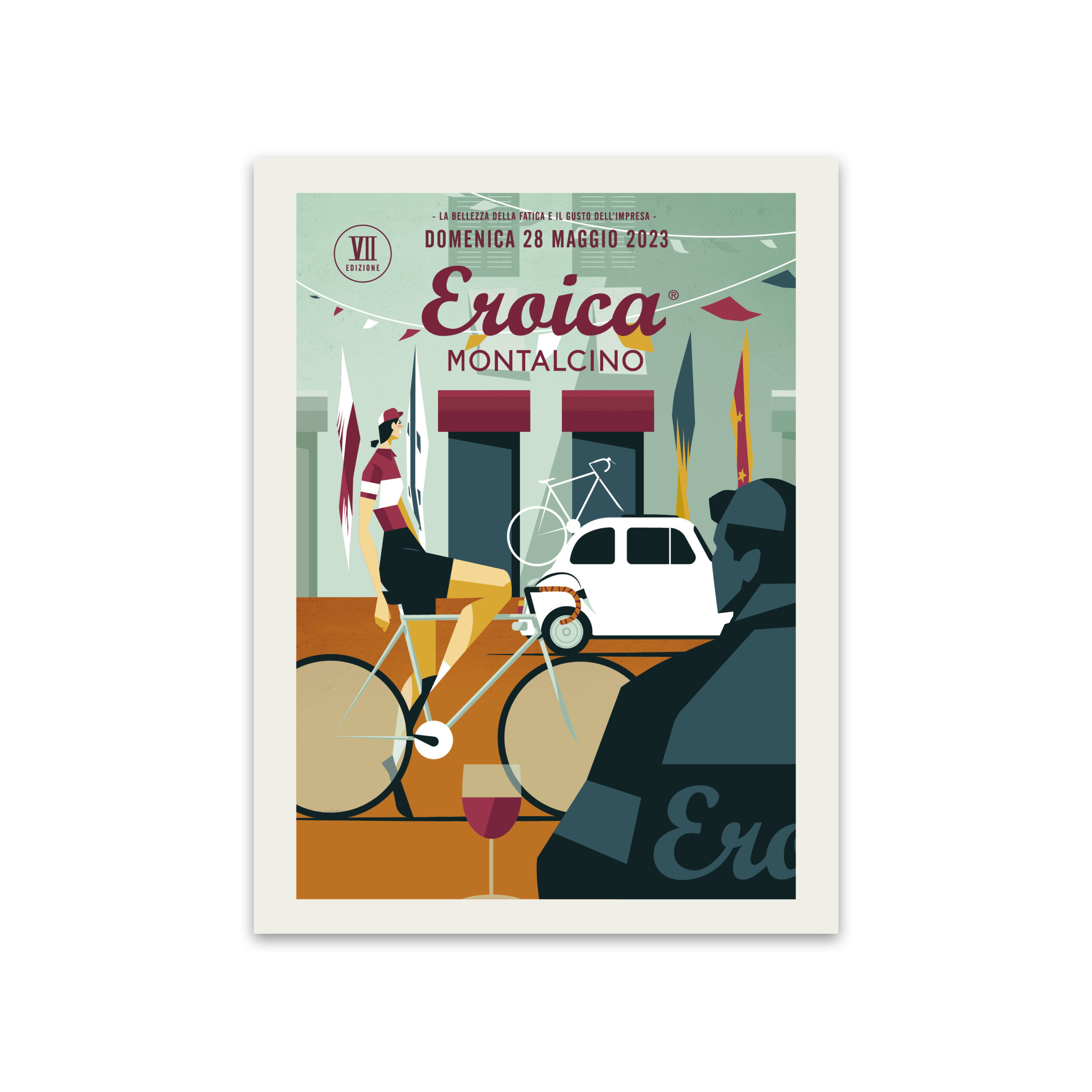 L'Eroica Montalcino 2023 poster illustrazione ufficiale