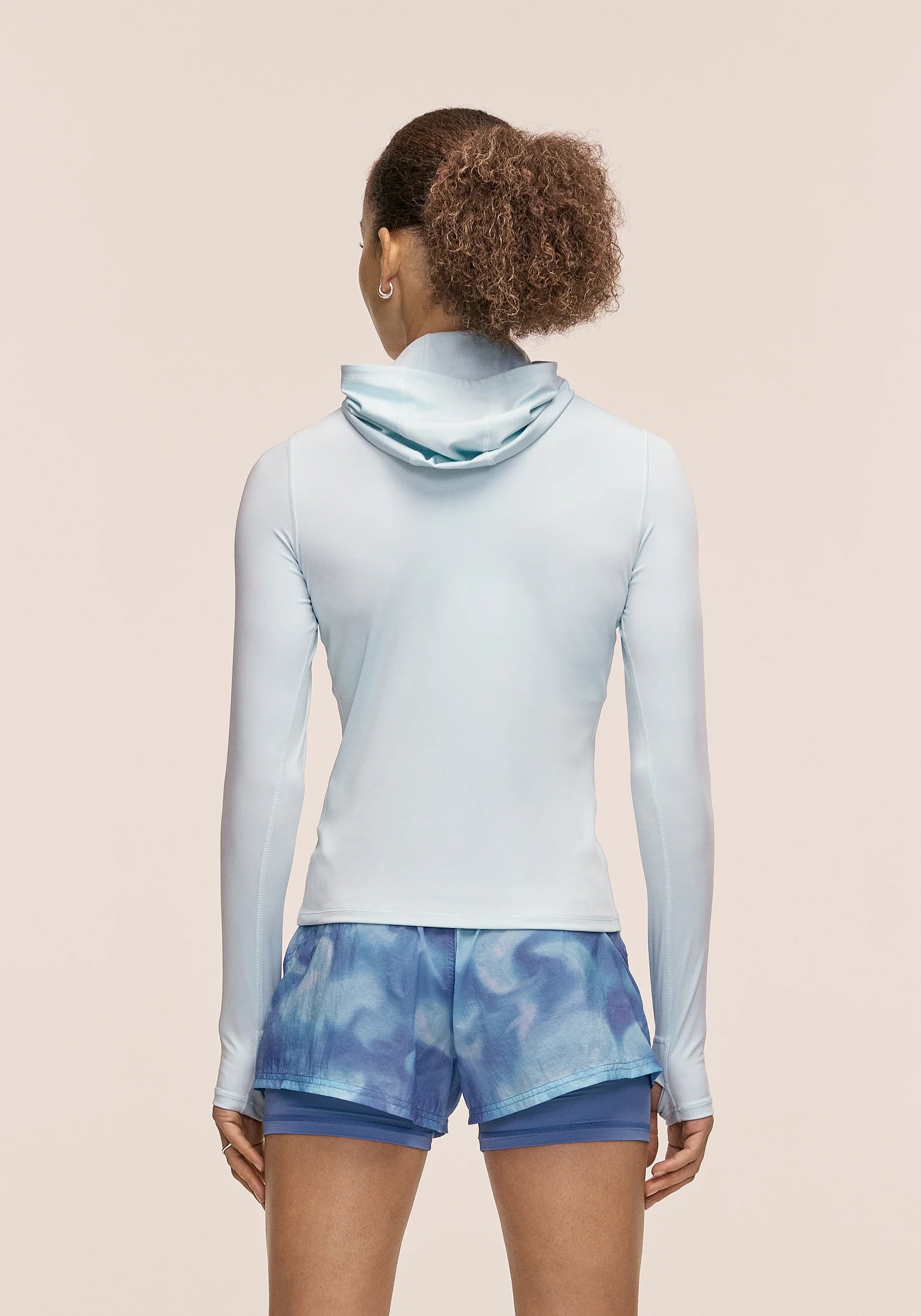 Casall Neat felpa hoodie aqua glow traspirante