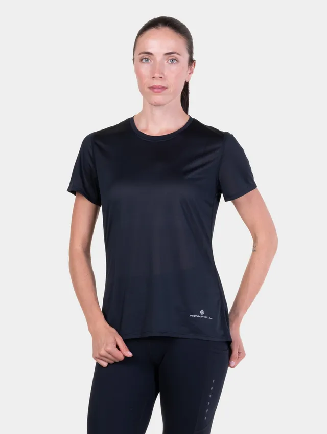 Ronhill Core maglia running manica corta donna Nero traspirante