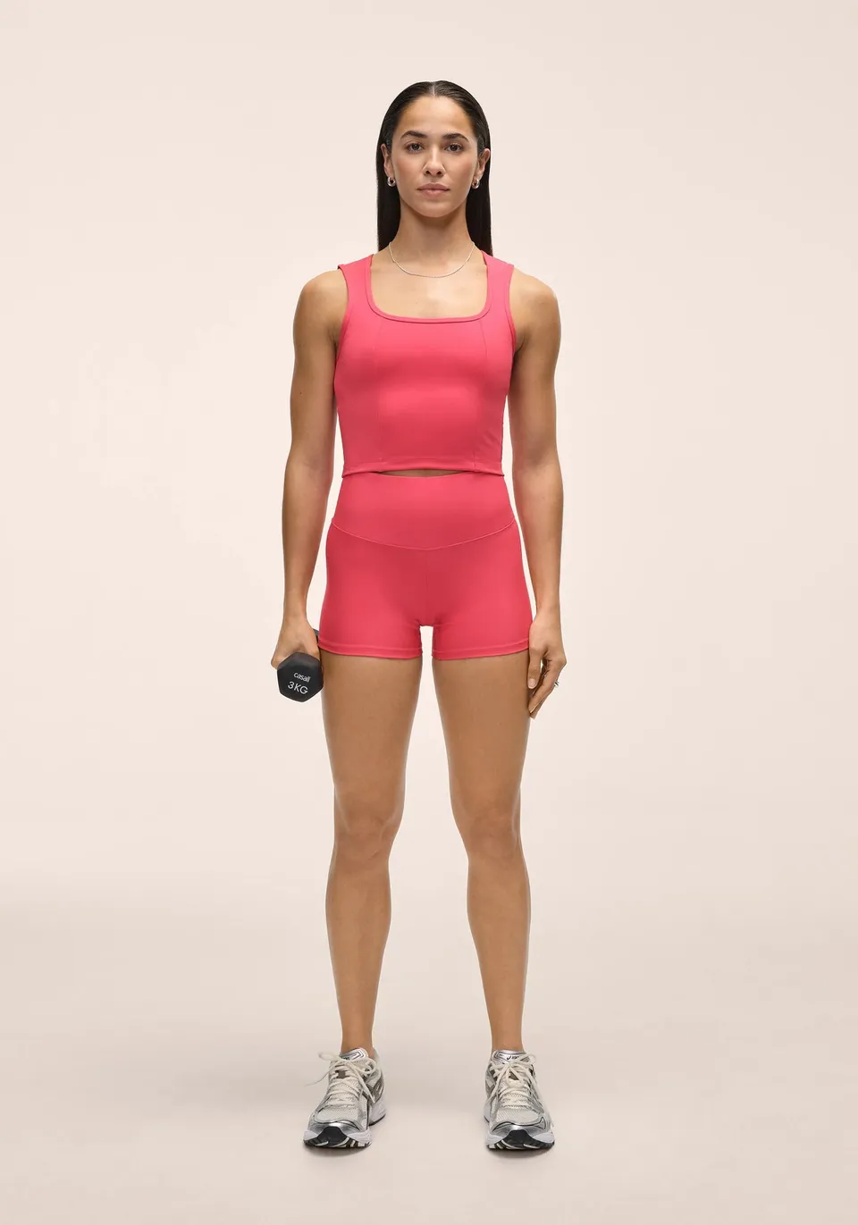 Casall Ultra High Waist Hot Pant shorts rosa vita altissima