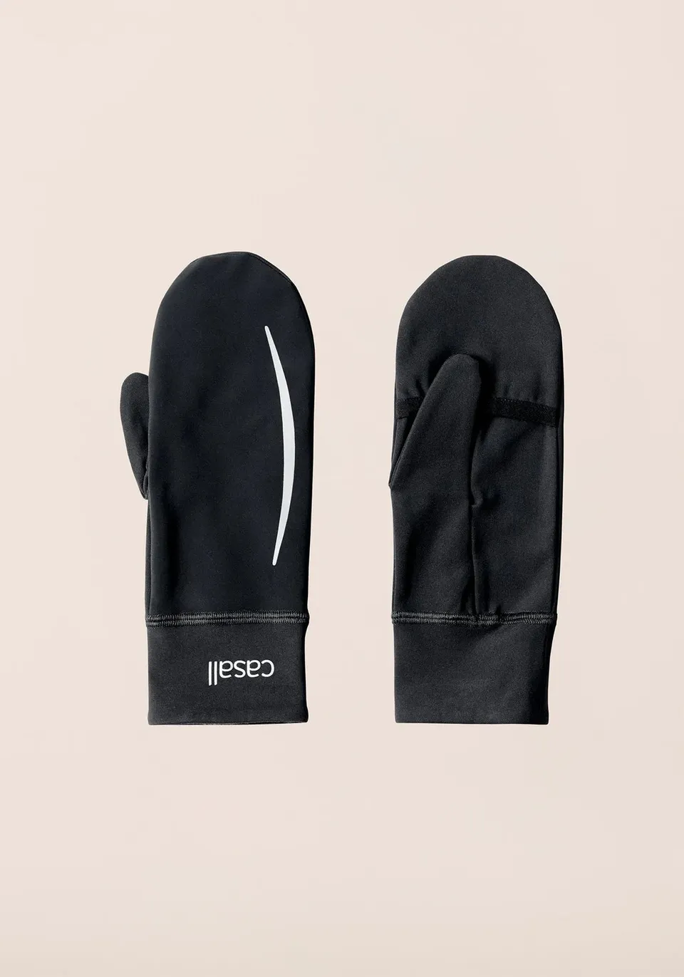 Casall Windtherm Running Mittens guanti running neri antivento