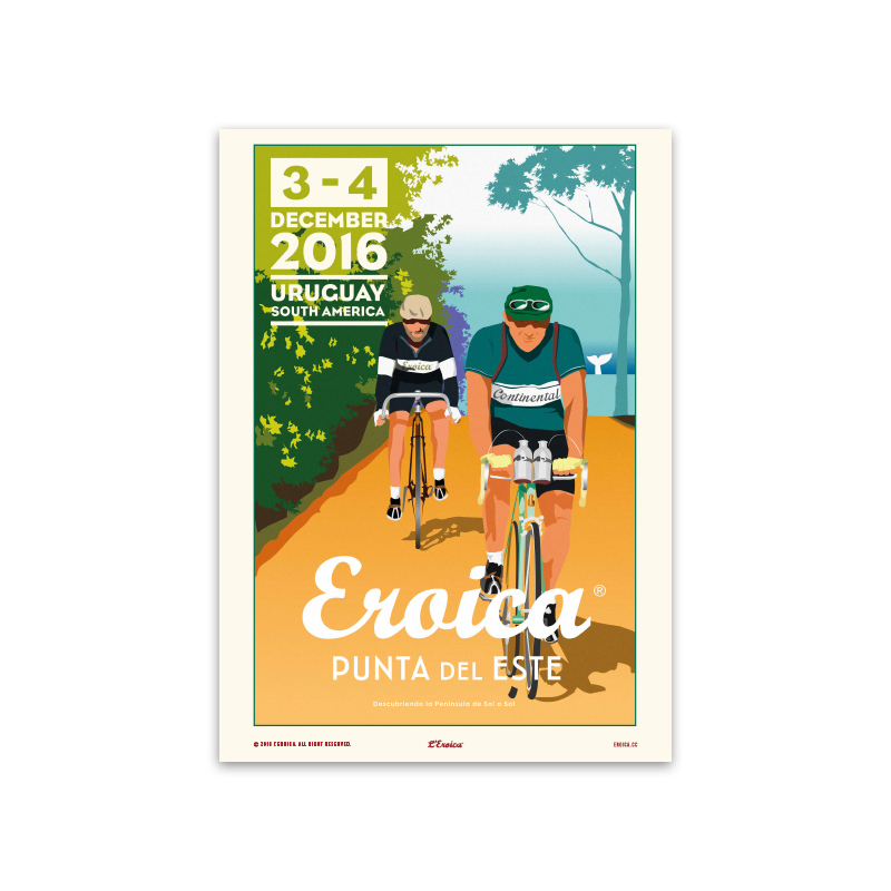 L'Eroica Uruguay 2016 poster evento a colori