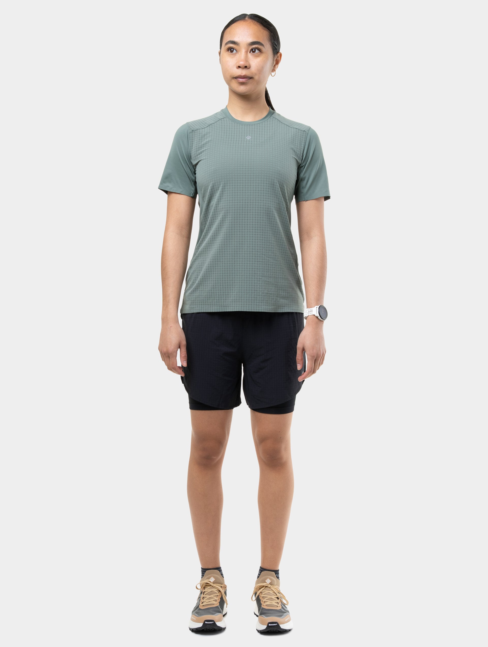 Ronhill Tech All-Terrain t-shirt trail donna verde traspirante