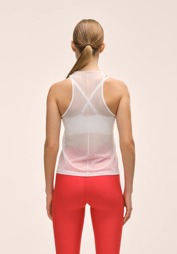 Casall Seam Detail Mesh Tank canotta Bianco mesh traspirante