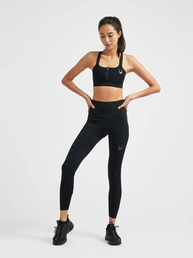 Lucas Hugh Torque Sports Bra reggiseno nero M zip frontale