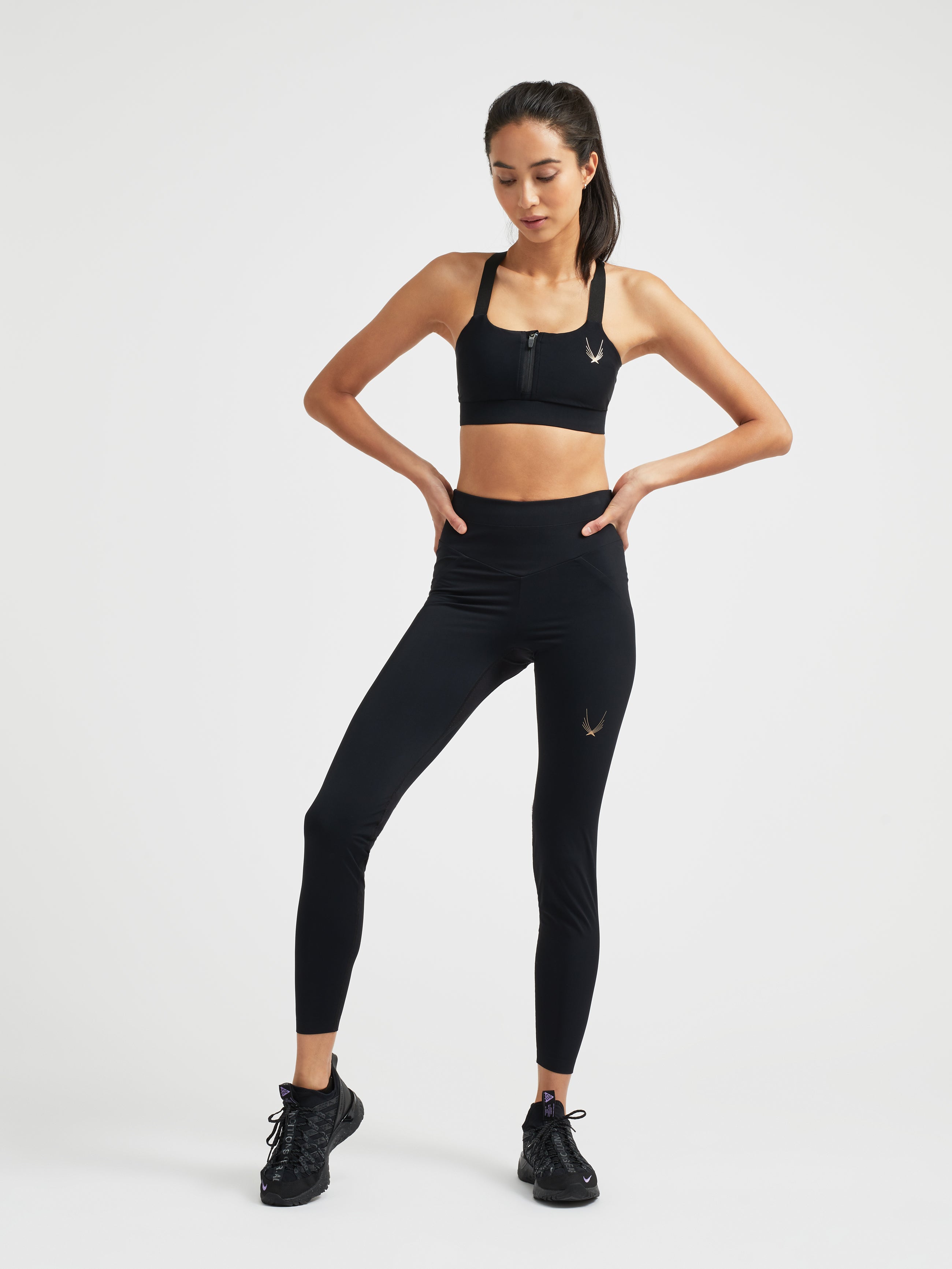 Lucas Hugh Torque Sports Bra reggiseno nero M zip frontale