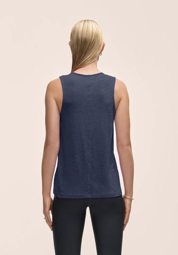 Casall Soft Texture Tank canotta core blue in Tencel