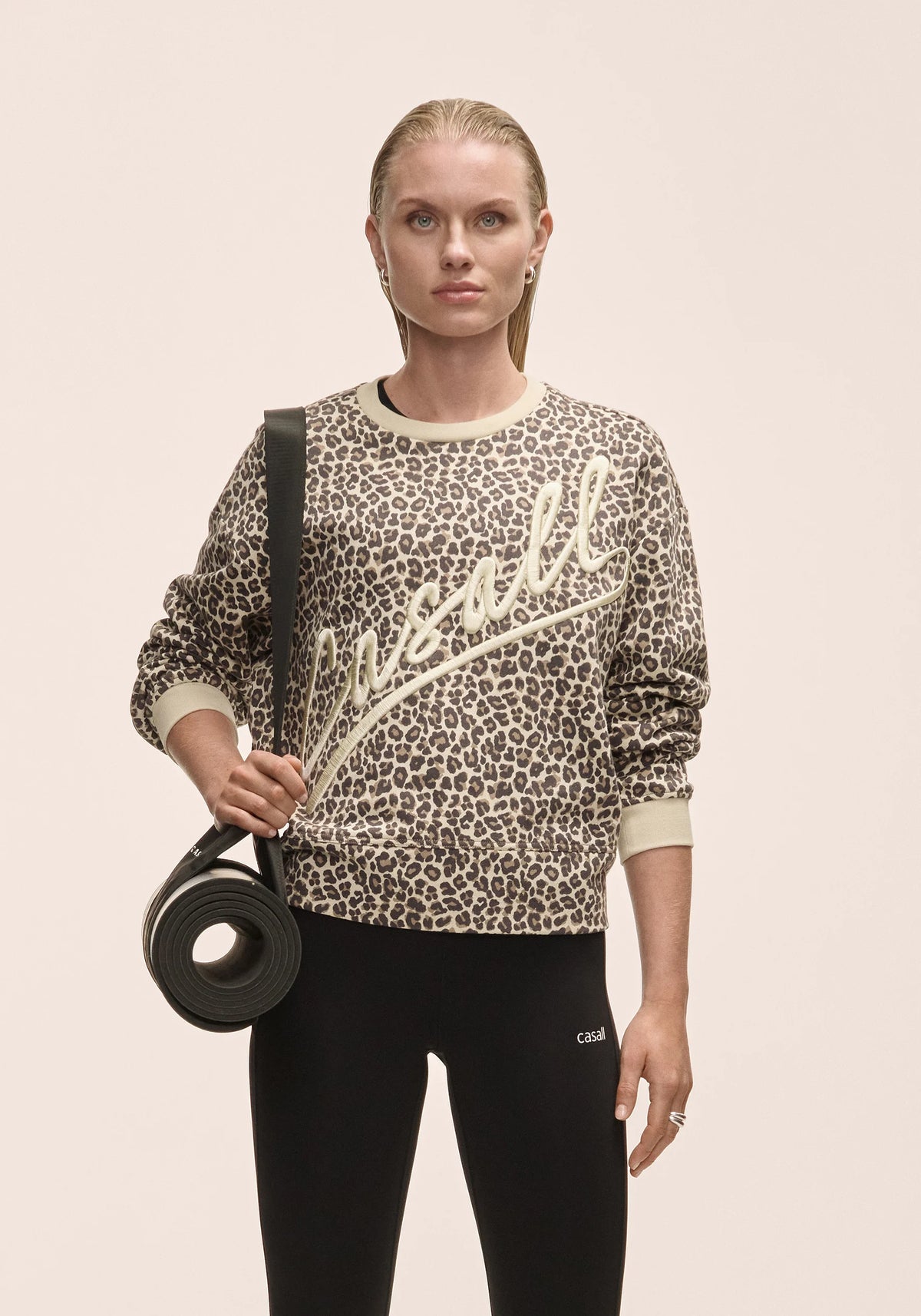 Casall Leo Terry felpa Leo Print in cotone bio