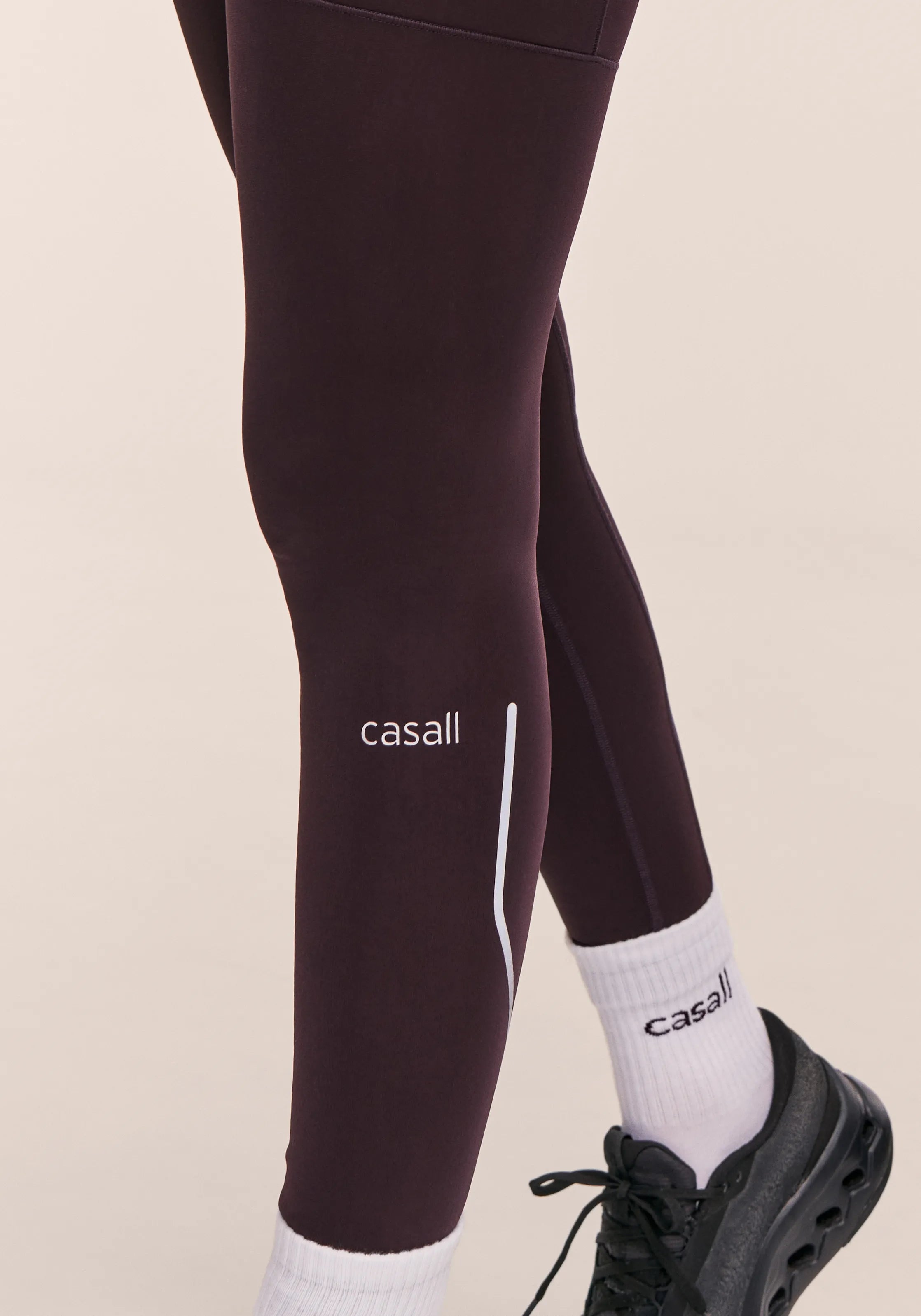 Casall Warm leggings termici dark cherry moon invernale tasche