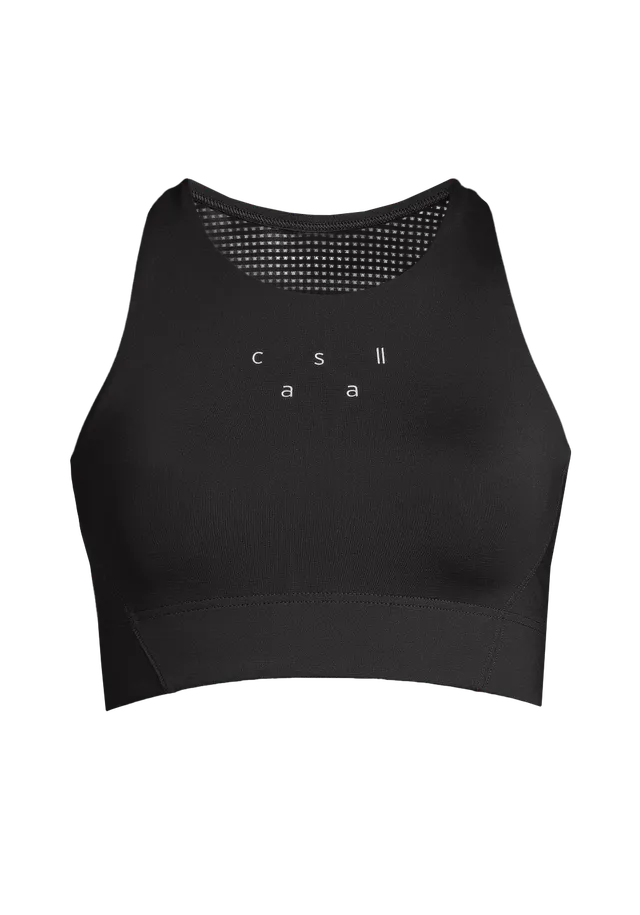 Casall Iconic Longline Sports Bra top nero con mesh
