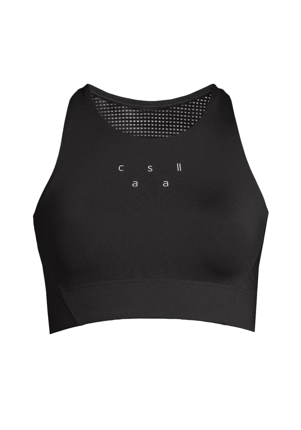 Casall Iconic Longline Sports Bra top nero con mesh