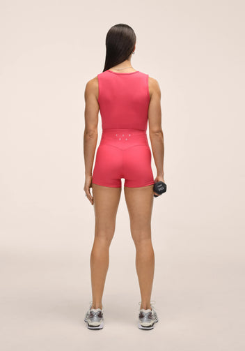 Casall Ultra High Waist Hot Pant shorts rosa vita altissima
