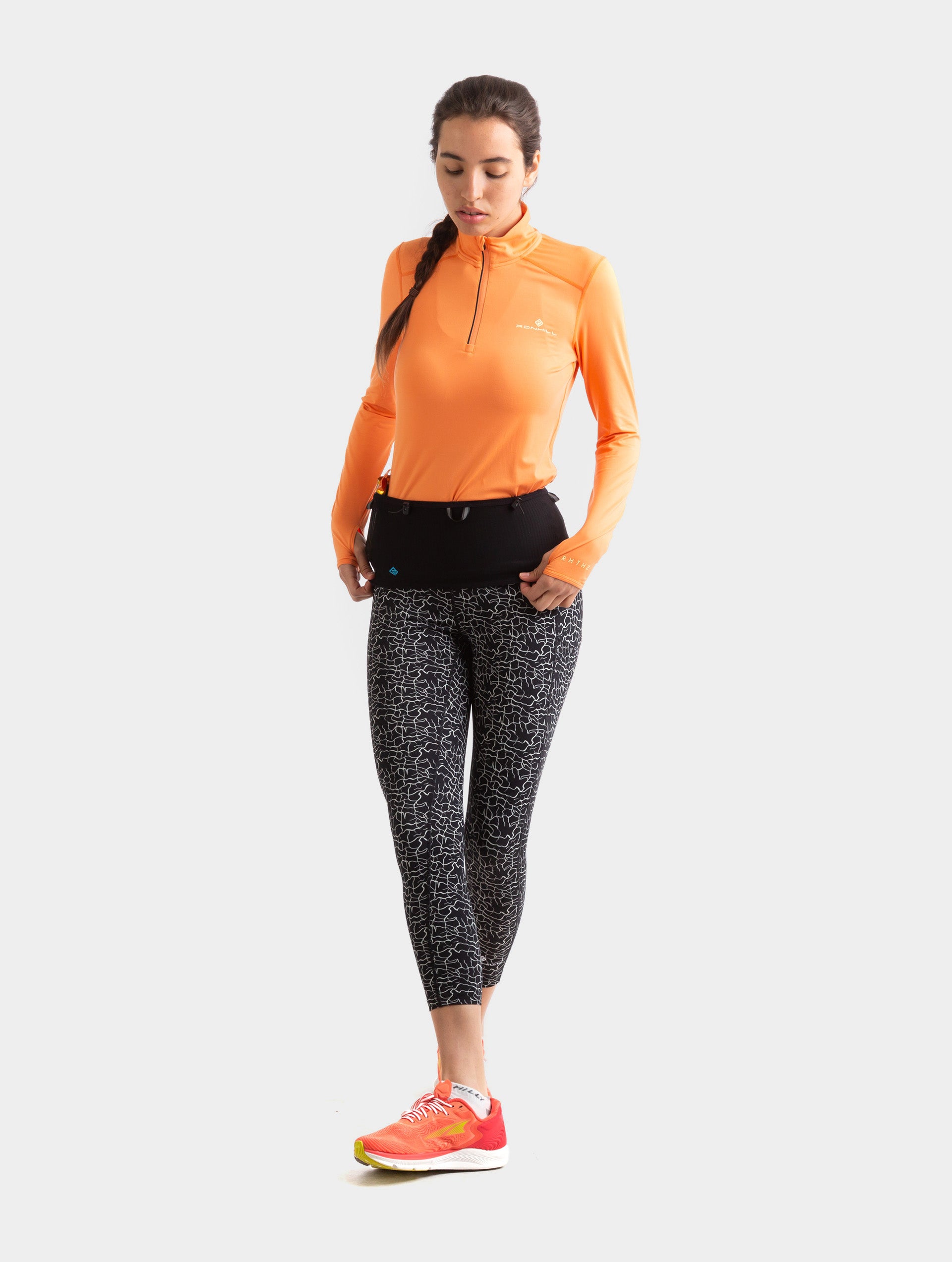 Ronhill 360 Waistband cintura running nera elastica