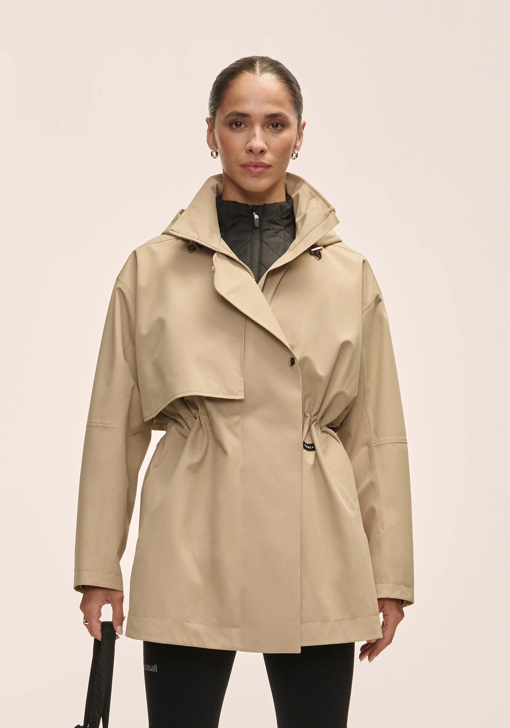 Casall Scandi Trench giacca antipioggia sand beige impermeabile