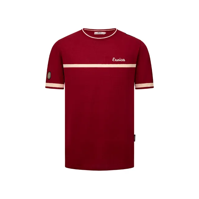 L'Eroica T-shirt bordeaux jacquard viscosa slim fit