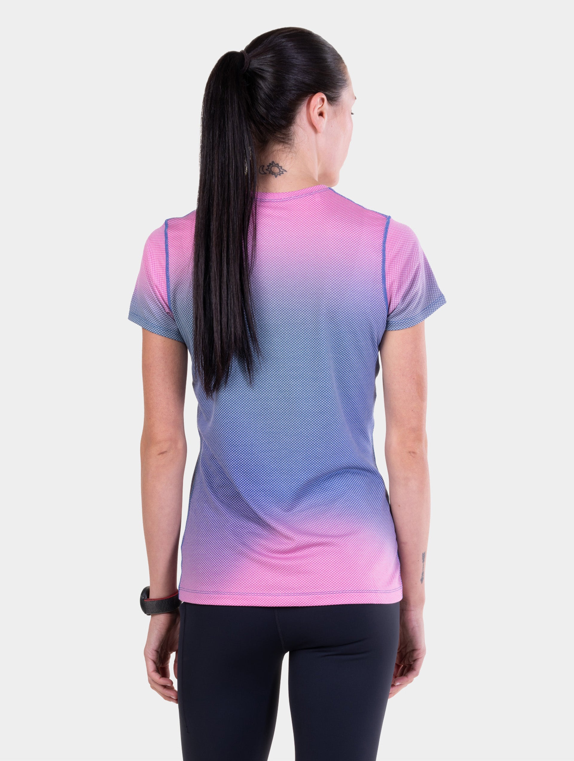 Ronhill Tech Golden Hour maglia corsa donna Orchid Glow traspirante