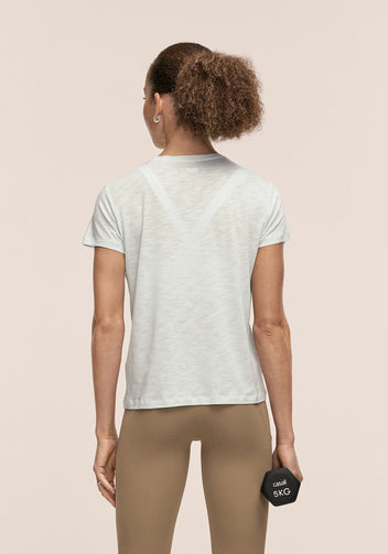 Casall Soft Texture Tee t-shirt yoga verde morbida