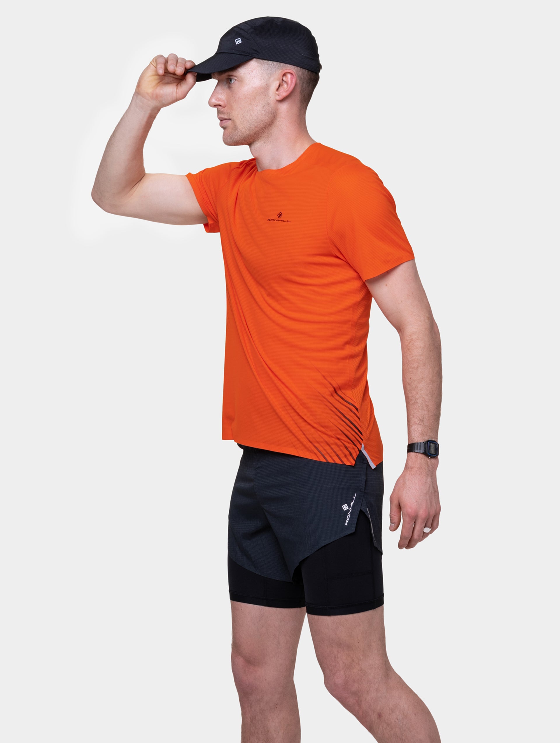 Ronhill Race Cap cappellino running nero traspirante