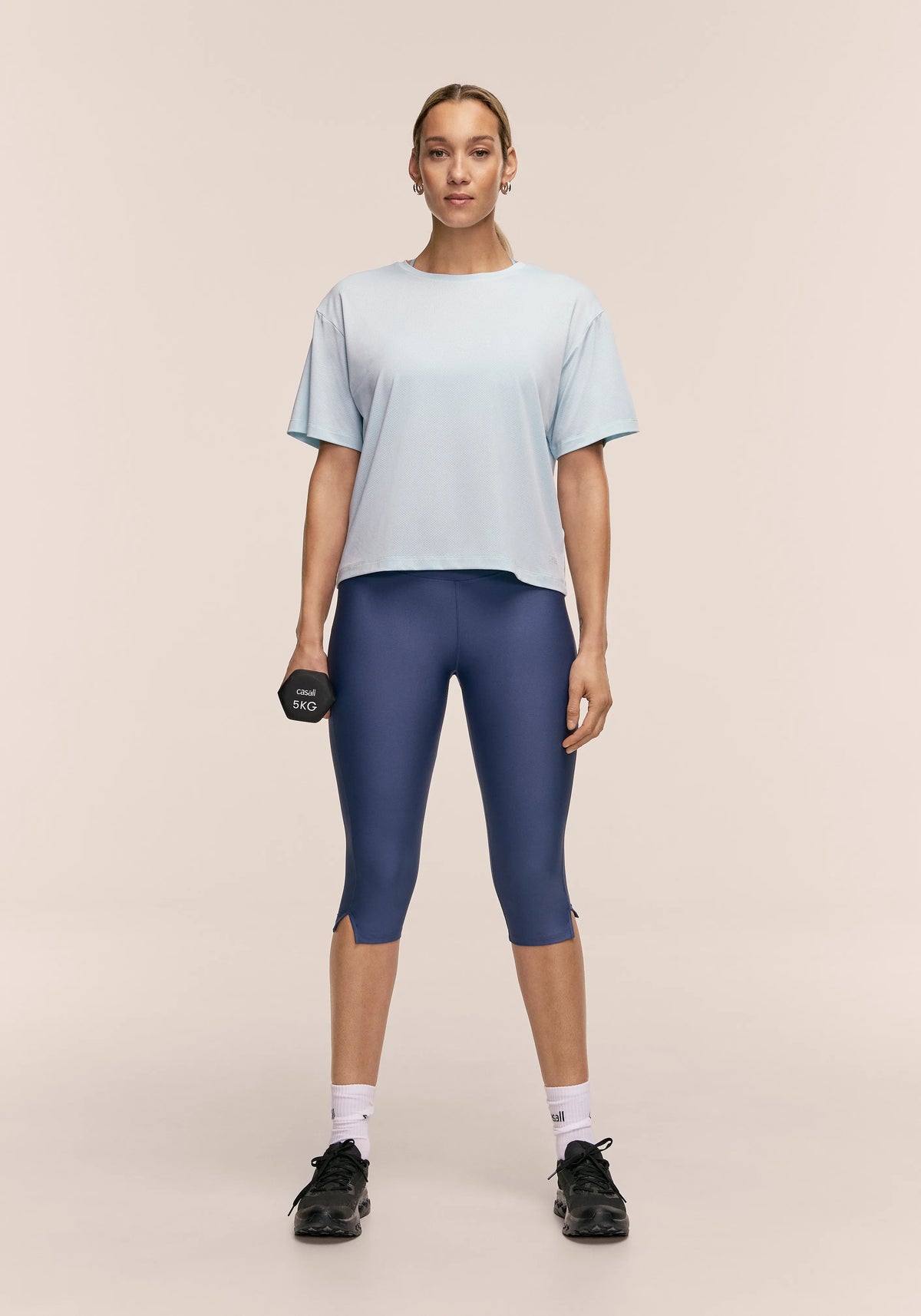 Casall Capri Slit leggings pinocchietto blu traspirante