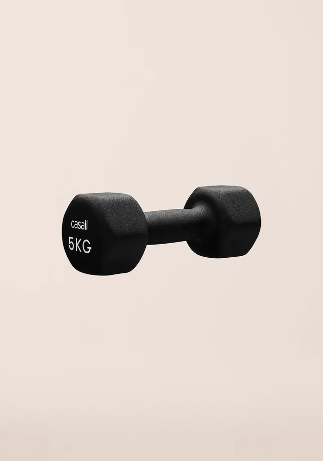 Casall Classic Dumbbell manubrio 5 kg nero neoprene