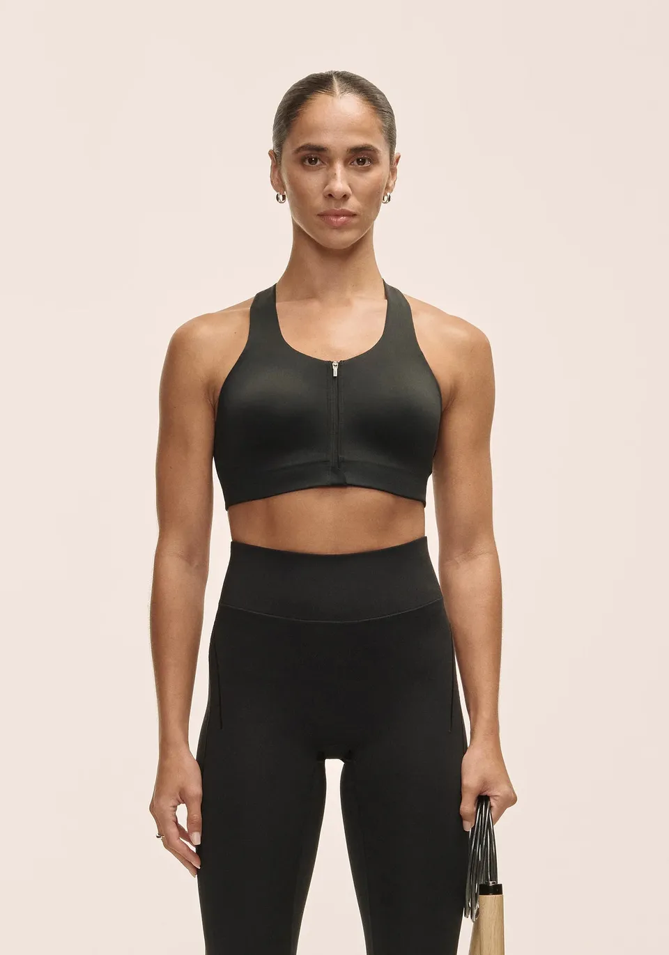 Casall Impact Zip reggiseno sportivo nero alto sostegno
