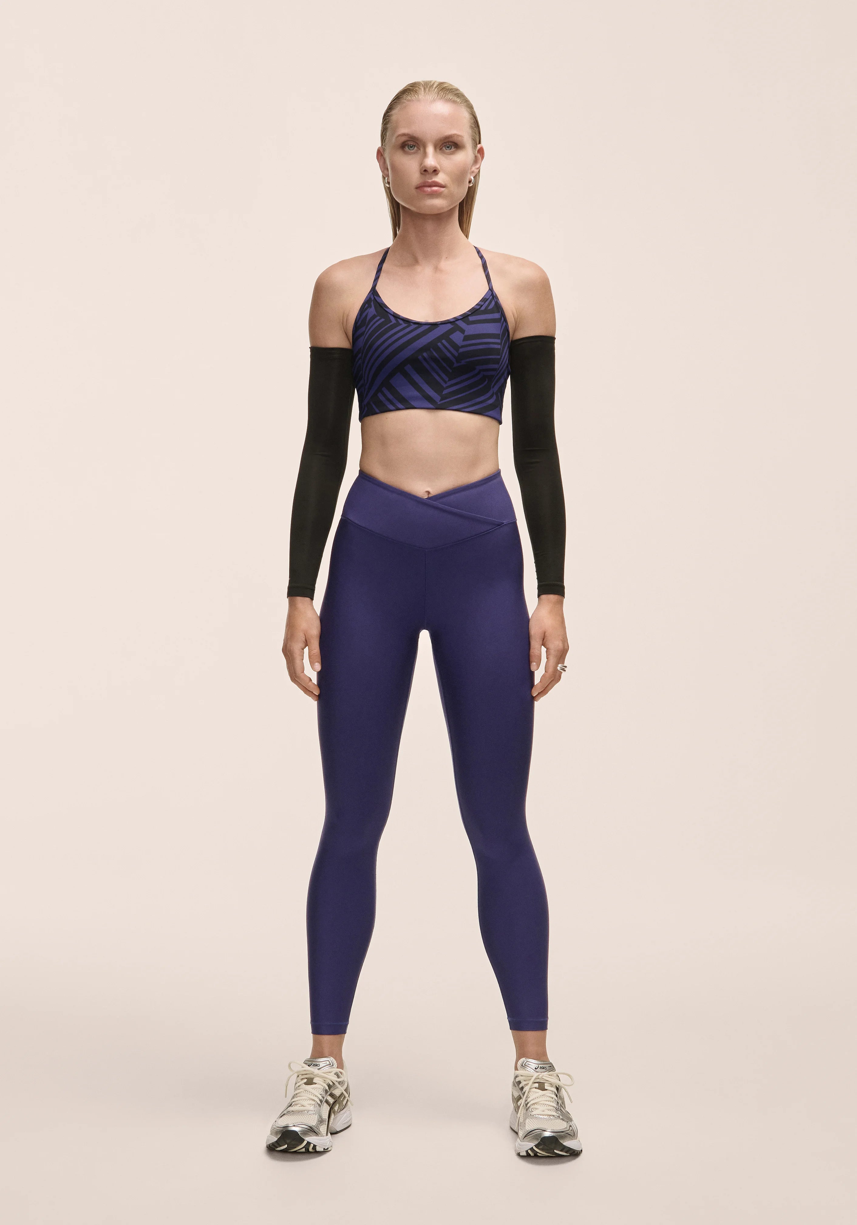 Casall Overlap High Waist leggings donna viola vita alta