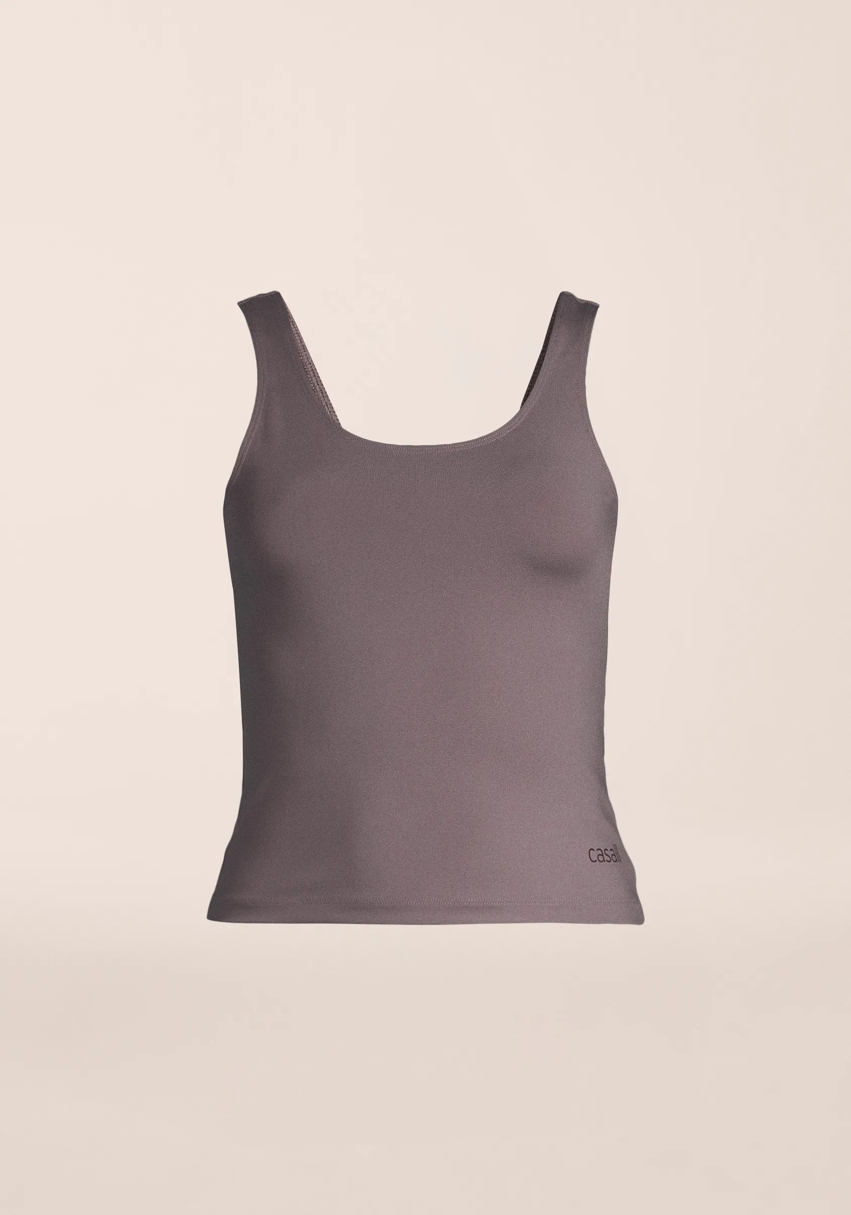 Casall Scoop Tank canotta grigio scuro modellante
