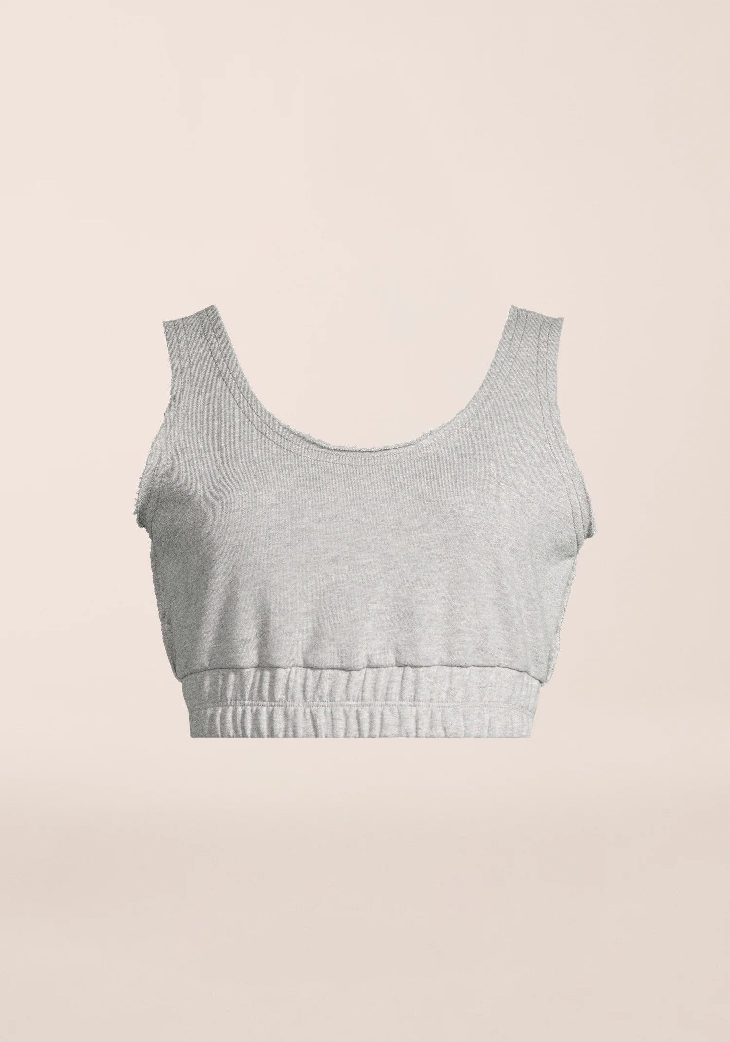 Casall Reversed Seam Terry Top maglia grigio melange cotone