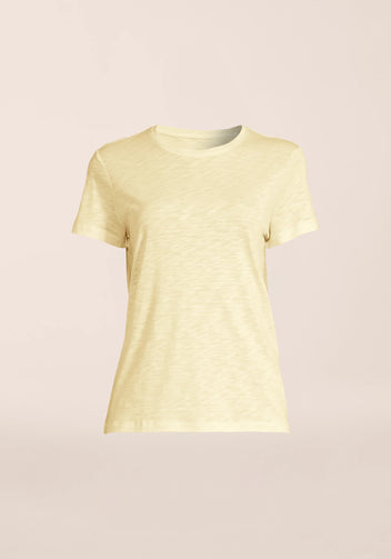 Casall Soft Texture Tee maglietta Yellow Steam in Tencel