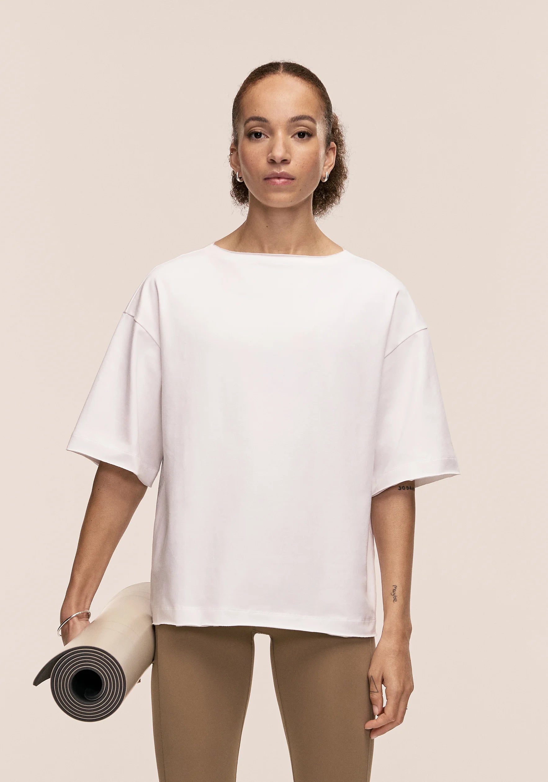 Casall Heavy Cotton Relaxed Tee t-shirt bianca cotone bio