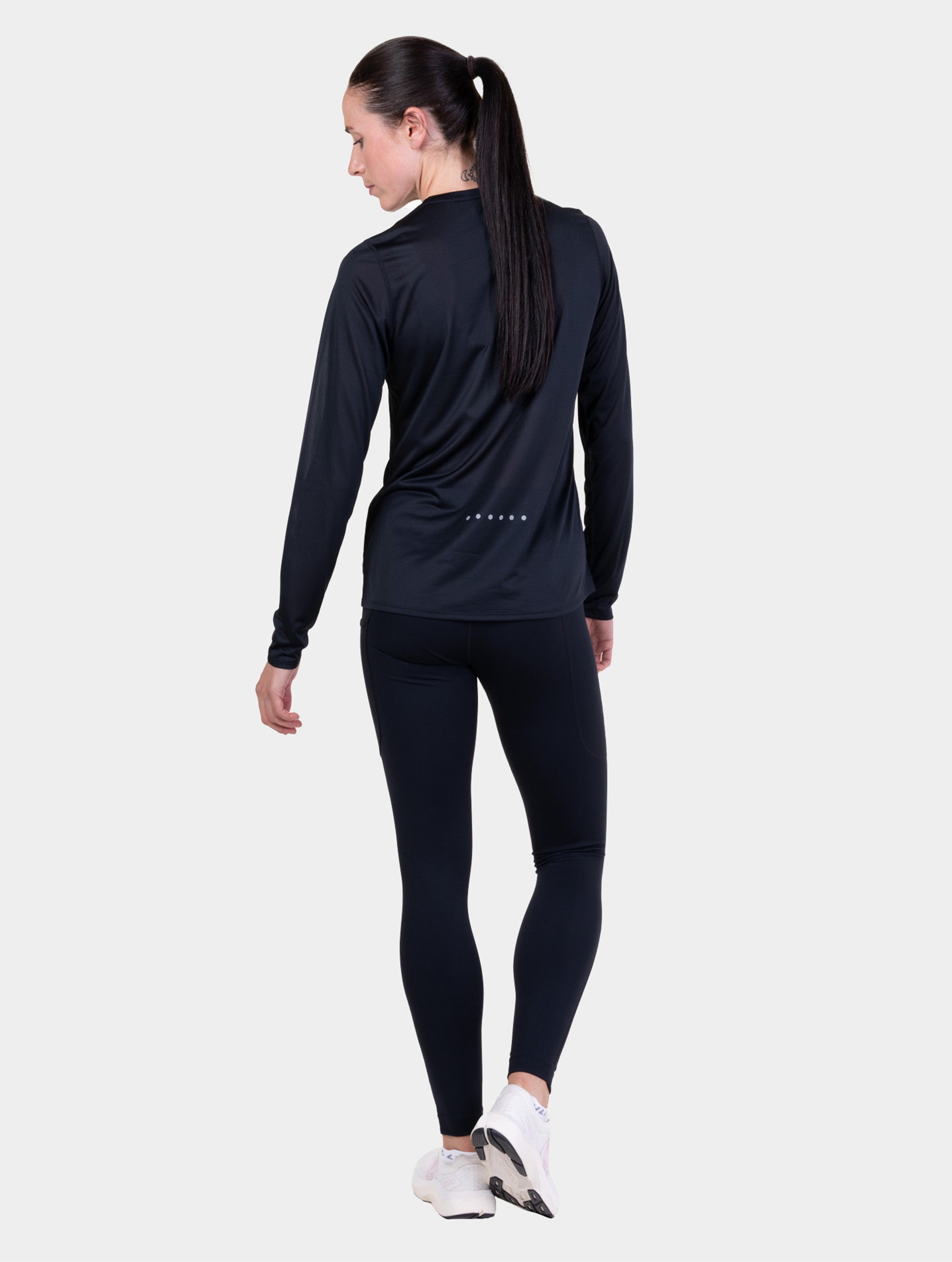 Ronhill Core maglia running manica lunga donna Nero traspirante
