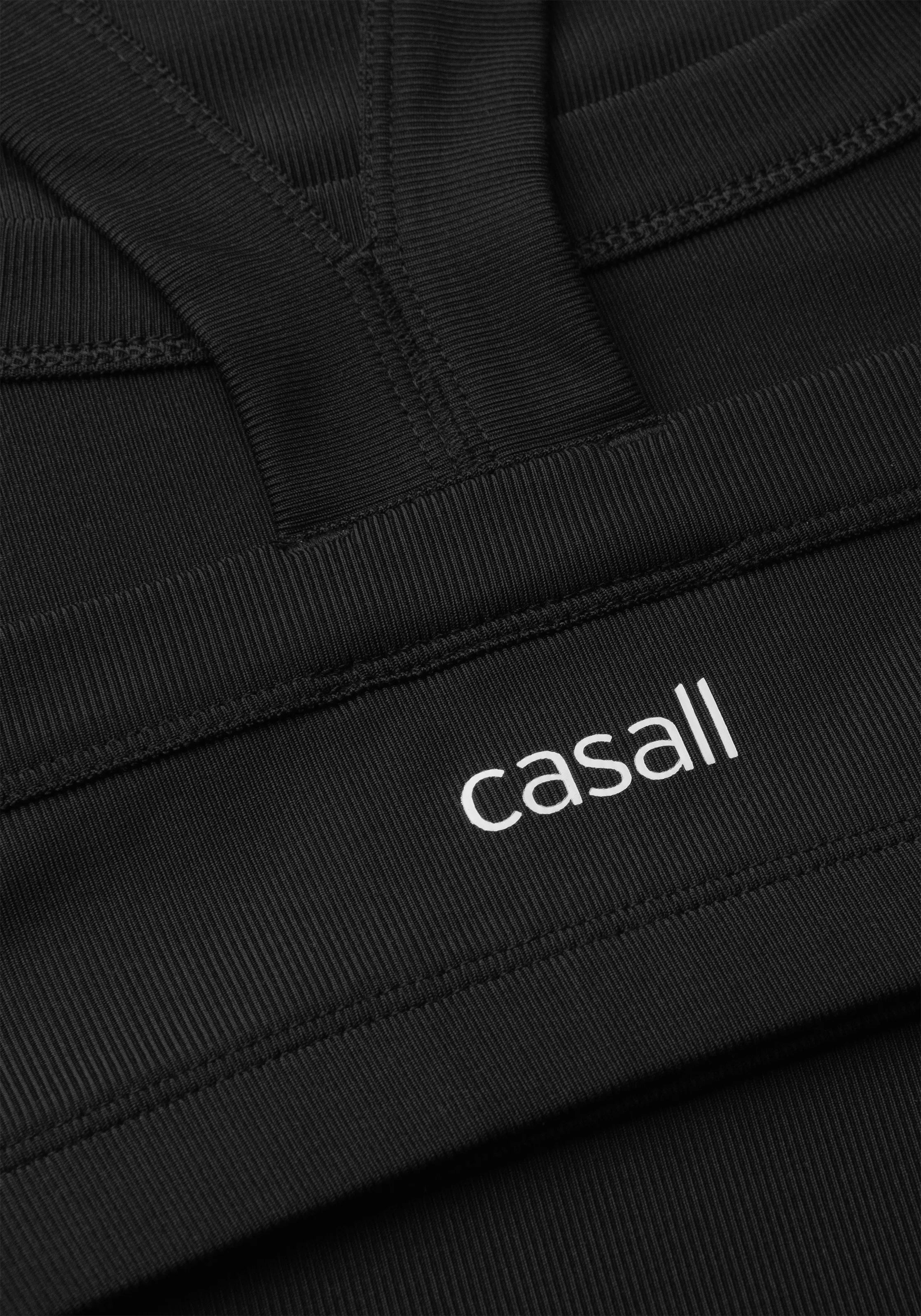 Casall Defined Rib Sport Top sportivo nero costine