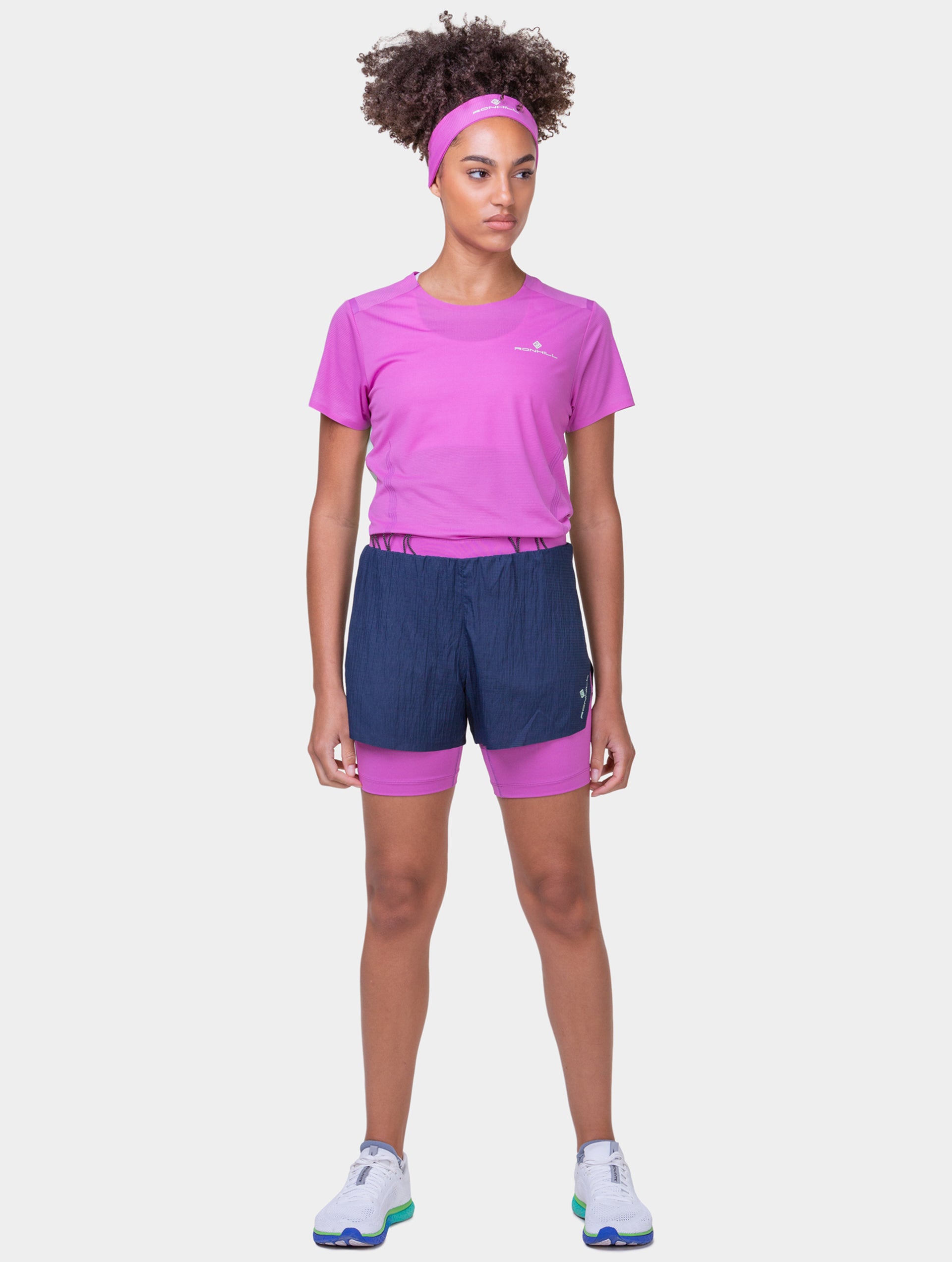 Ronhill Tech Race Twin Short pantaloncini gara donna neri leggeri