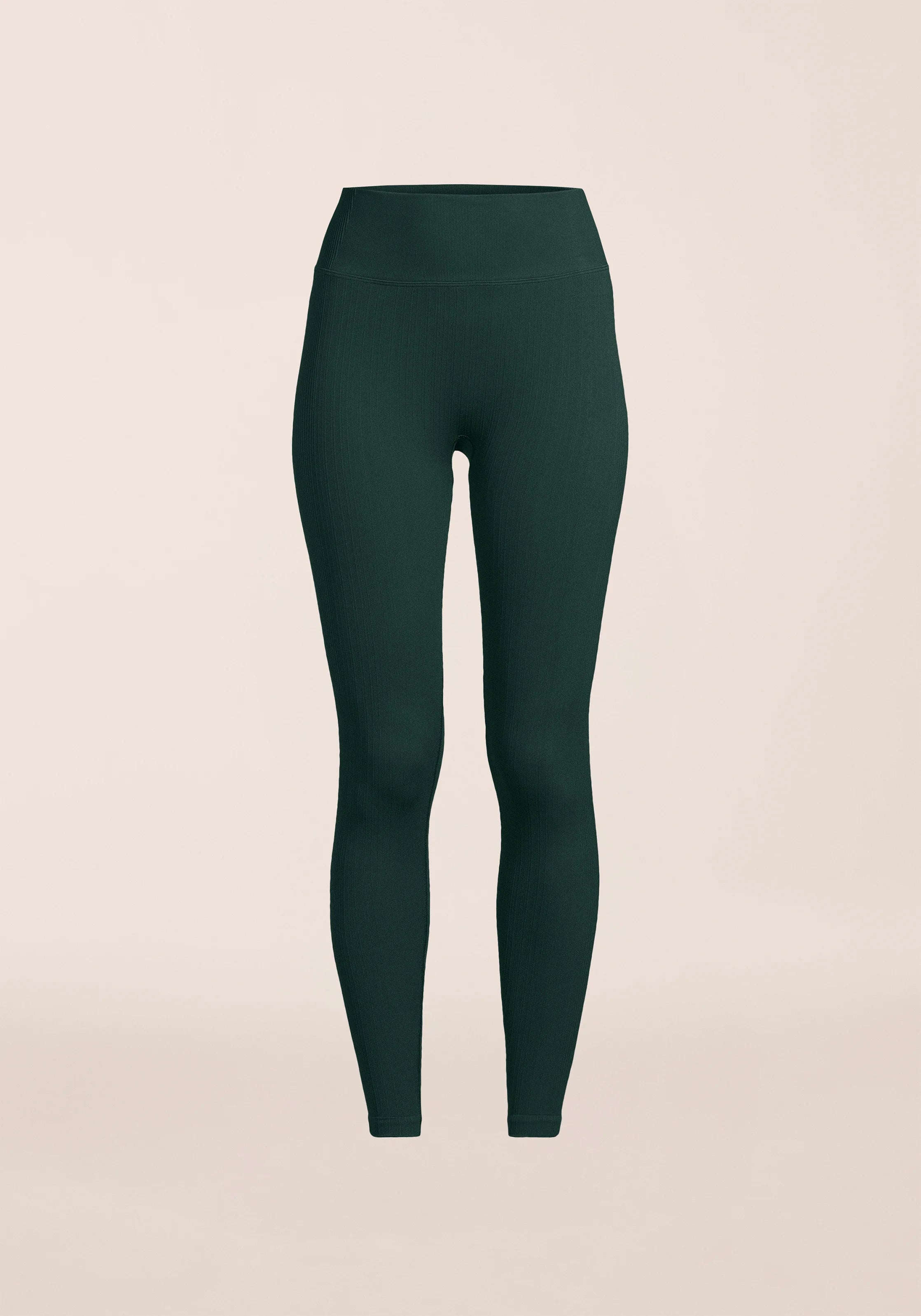 Casall Multi Rib High Waist leggings Dark Pine a coste